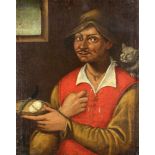 Niederländischer Genremaler des 17. Jh., allegorisches Portrait eines Mannes, dieanzügliche Geste