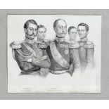 Konvolut von 4 Kupferstich mit Portraits von russischen Zaren etc., "Petrus Magnus,Russorum
