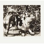 Johannes Grützke (1937-2017), drei Schabkunstblätter aus der Folge der Centauren, jeweilsu. re.