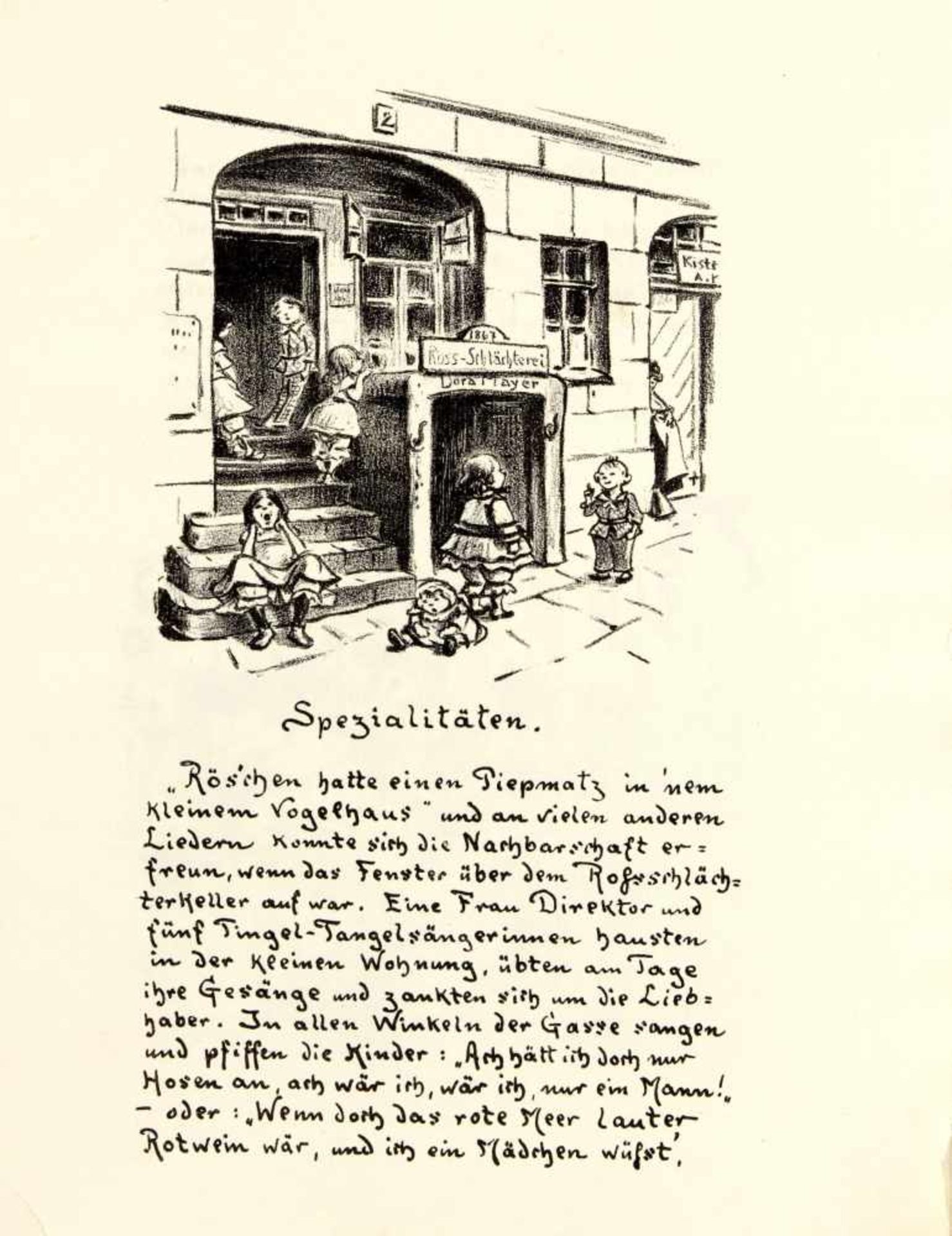 Heinrich Zille (1858-1929). Zwanglose Geschichten und Bilder, Frahment des graphischenHauptwerks mit - Bild 4 aus 4
