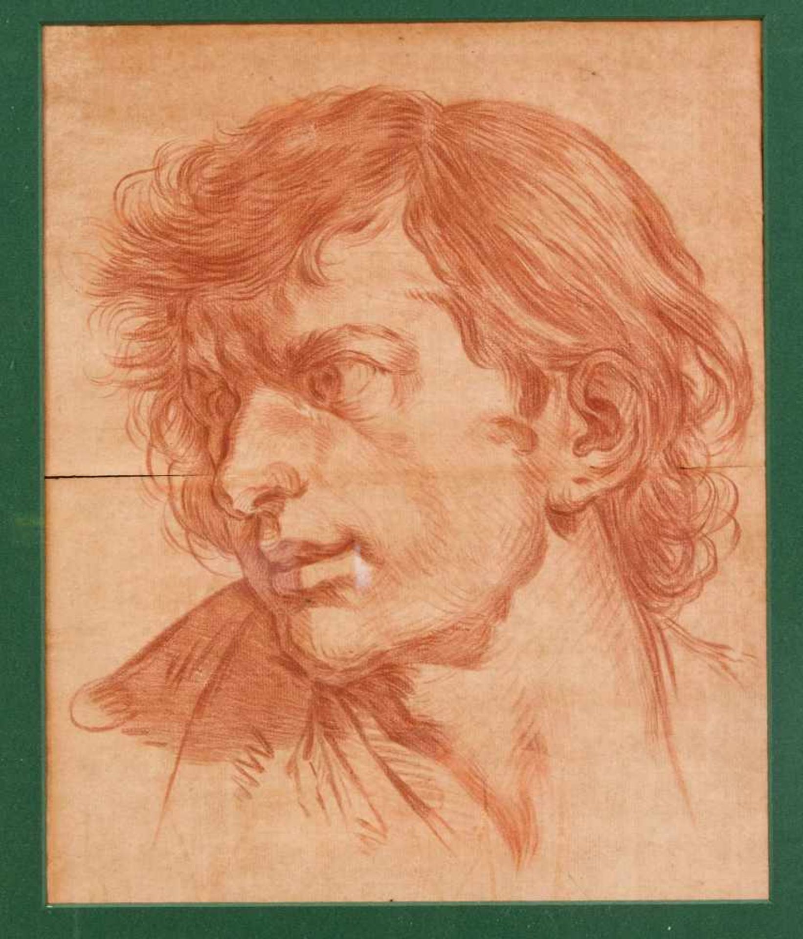 Jean-Baptiste Greuze (1725-1805), Werkstatt / Umkreis, "Der Undankbare Sohn",Rötelzeichnung auf