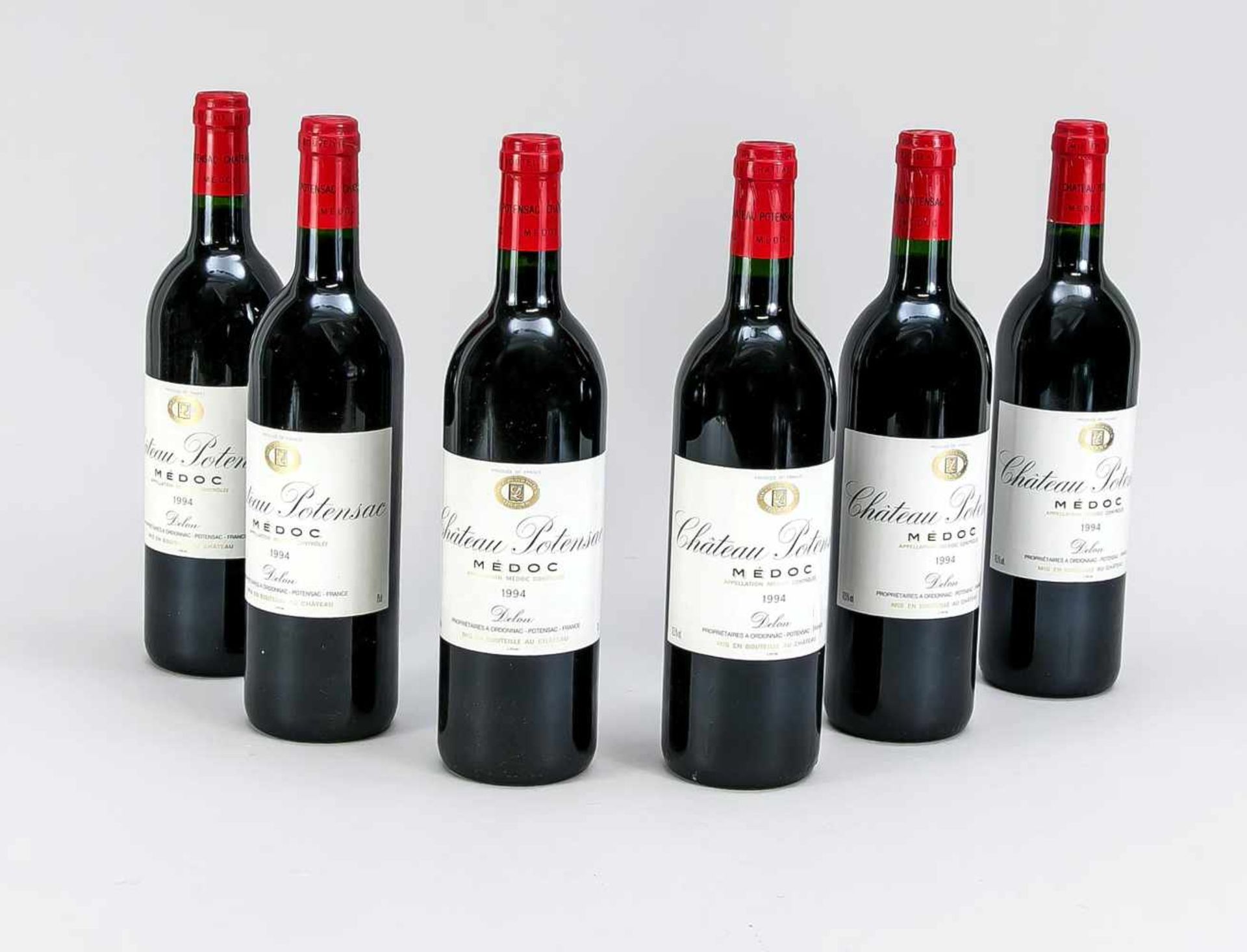 12 Flaschen 1994er Chateau Potensac, Medoc, Cru Bourgeois, in Original-Holzkiste. 750ML/Flasche,