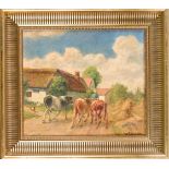 Christian Rhode (1887-?), in Aalborg geb. dänischer Maler, Landschaft mit Kühen vor