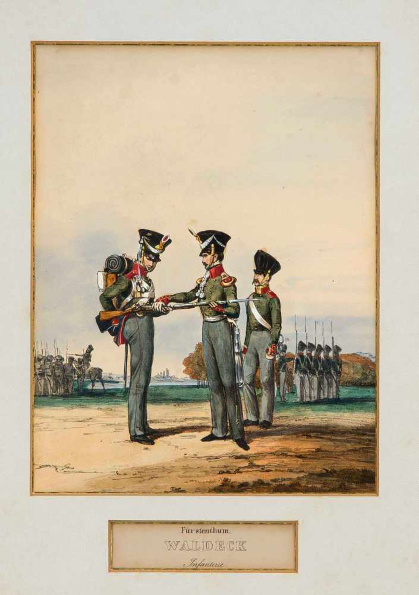 Militaria --- Eckert und Monten, drei aquarellierte Lithographien aus: "Heinrich AmbrosEckert, Das - Image 3 of 3