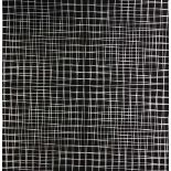 Francois Morellet (1926-2016), ohne Titel, zwei übereinander gelegte Gitterstrukturen inSilber auf