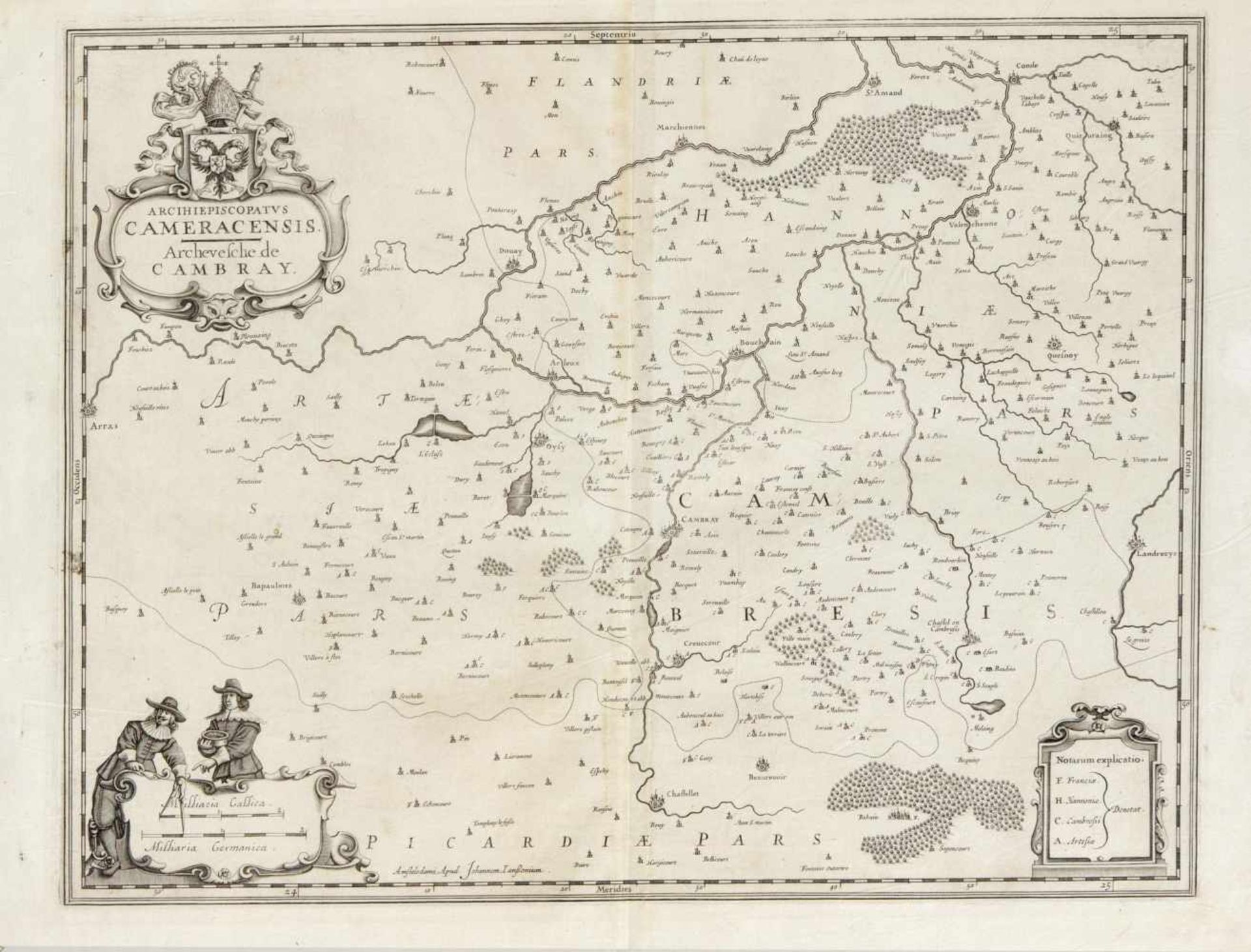 Konvolut von drei historischen Karten des 17.-18. Jh., "Arcihiepiscopatus Cameracensis,Archevesche