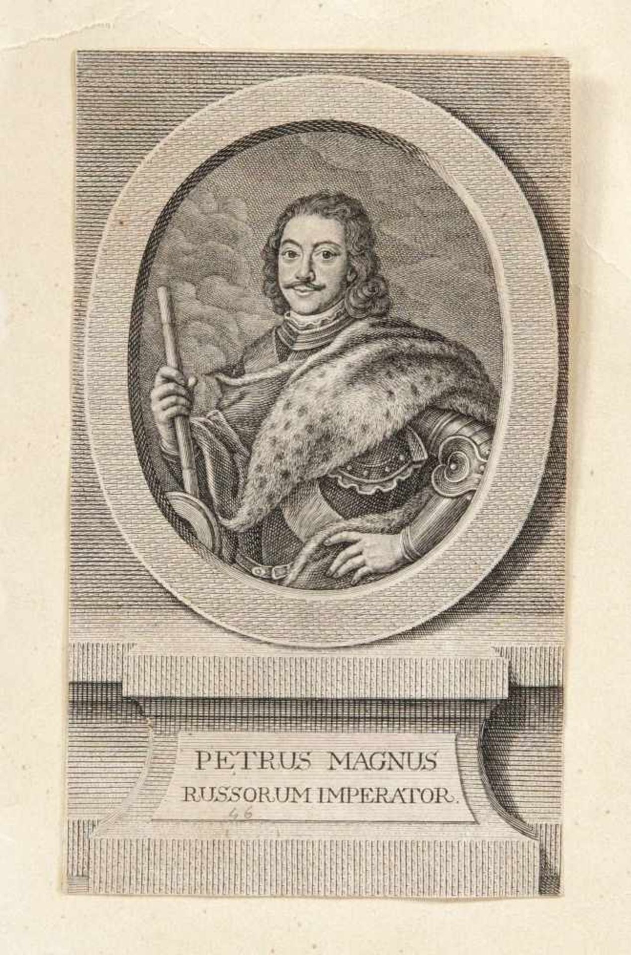 Konvolut von 4 Kupferstich mit Portraits von russischen Zaren etc., "Petrus Magnus,Russorum - Image 2 of 4