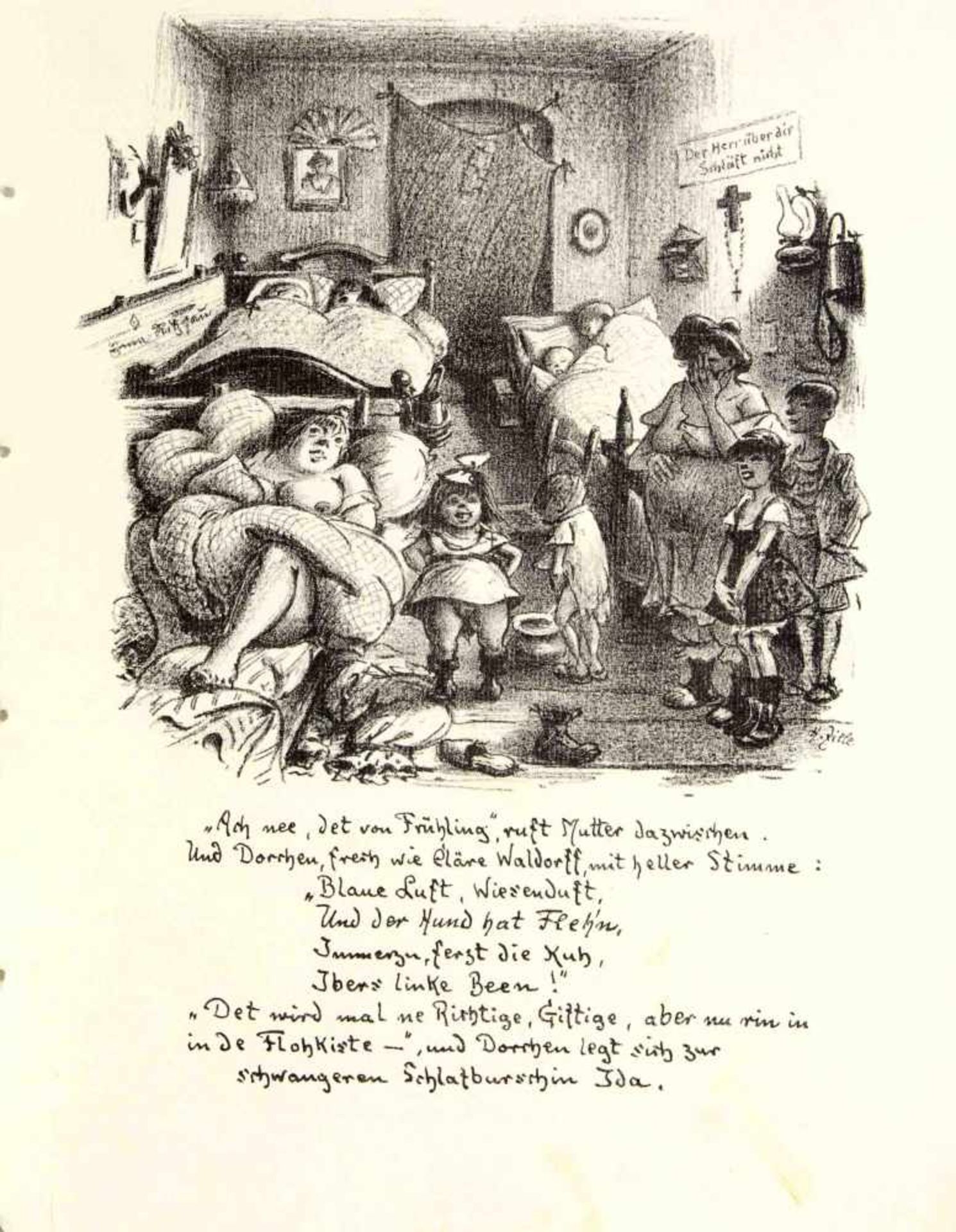 Heinrich Zille (1858-1929). Zwanglose Geschichten und Bilder, Frahment des graphischenHauptwerks mit - Bild 2 aus 4