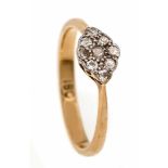 Diamant-Ring GG/WG 750/000 mit Diamanten, zus. 0,12 ct l.get.W-W/SI-PI, RG 51, 2,4 gDiamond ring