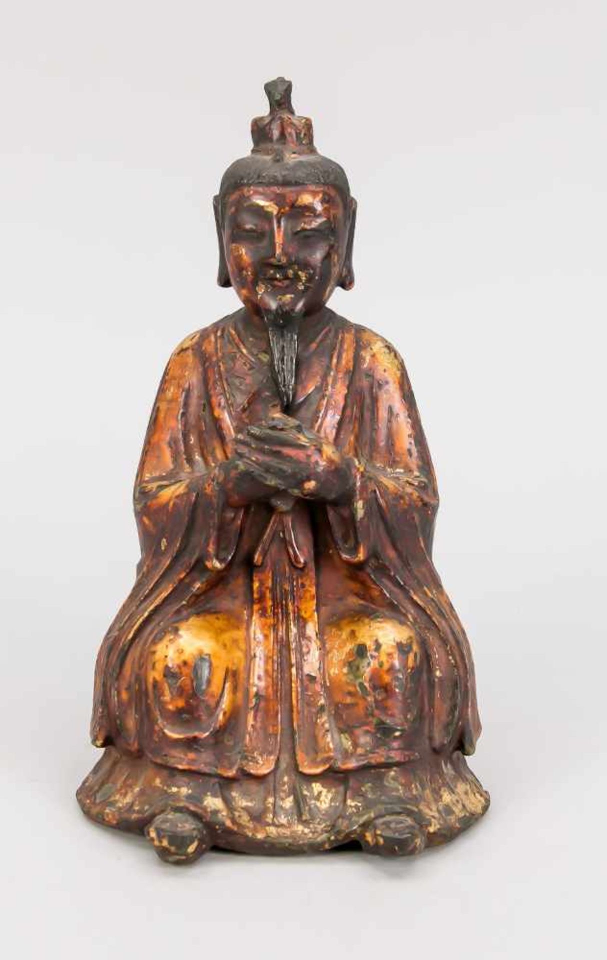 Bronzefigur eines daoistischen Unsterblichen, China, wohl Ming-zeitlich (16./17. Jh.)