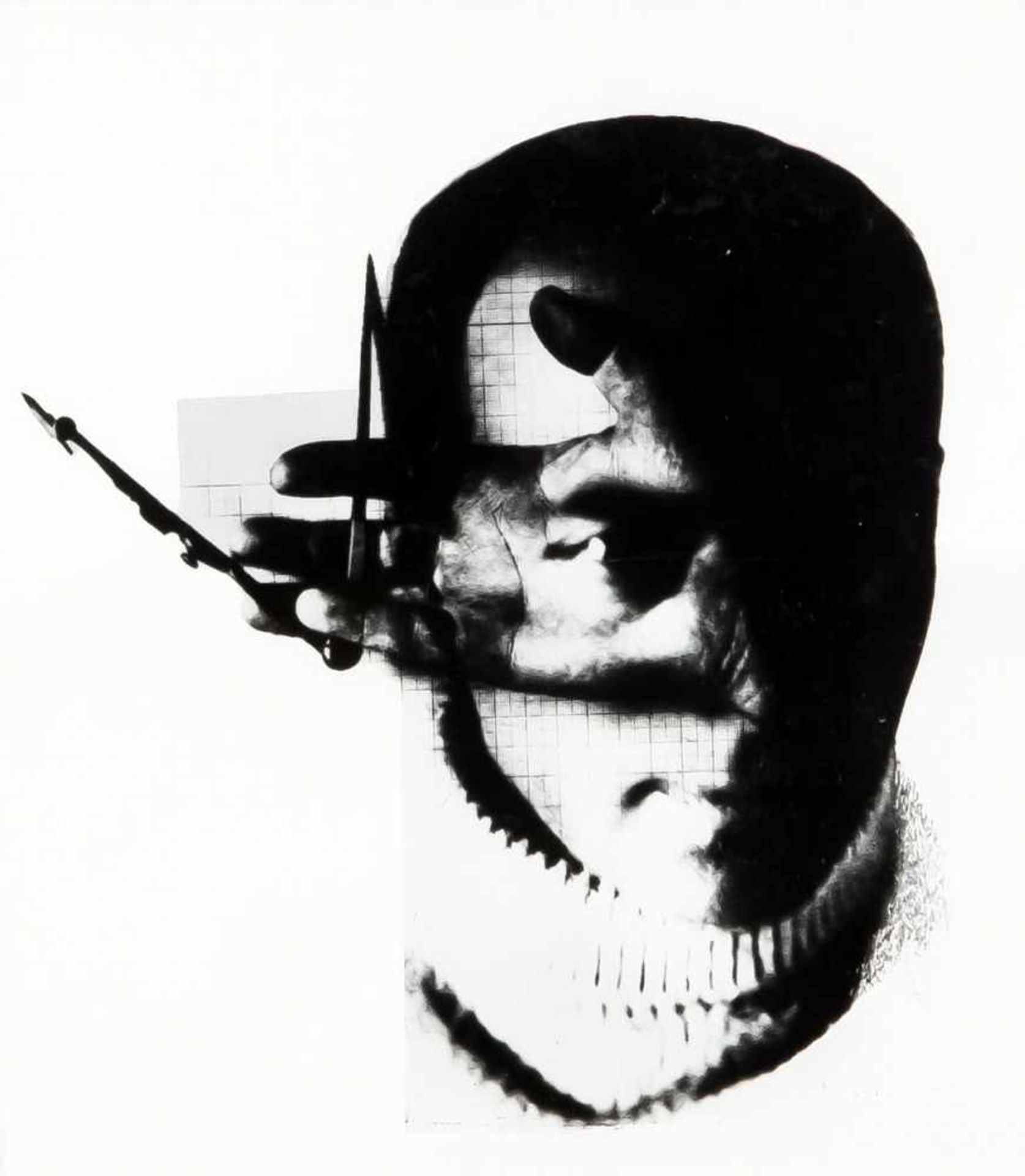 El Lissitzky (1890-1941), nach, Selbstportrait, Abzug der Griffelkunst auf Agfa