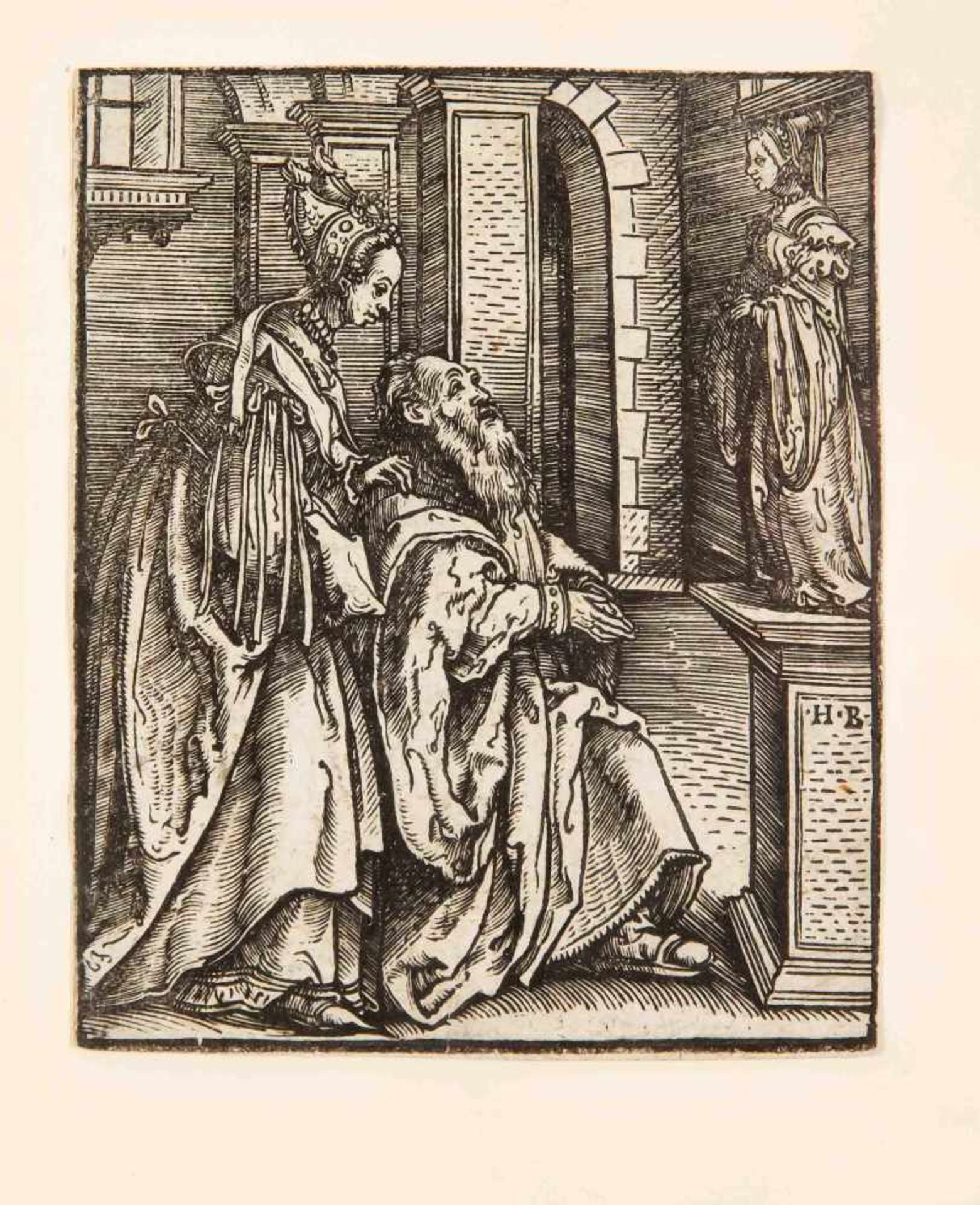 Konvolut von 3 Altmeister-Grafiken: Virgil Solis (1514-1562), Landsknecht mit Bidenhänder, - Bild 2 aus 3