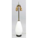Tischlampe, Lampenfuß aus einer Vase, KPM Berlin, 20. Jh., Kolbenform, Entwurf Hubert