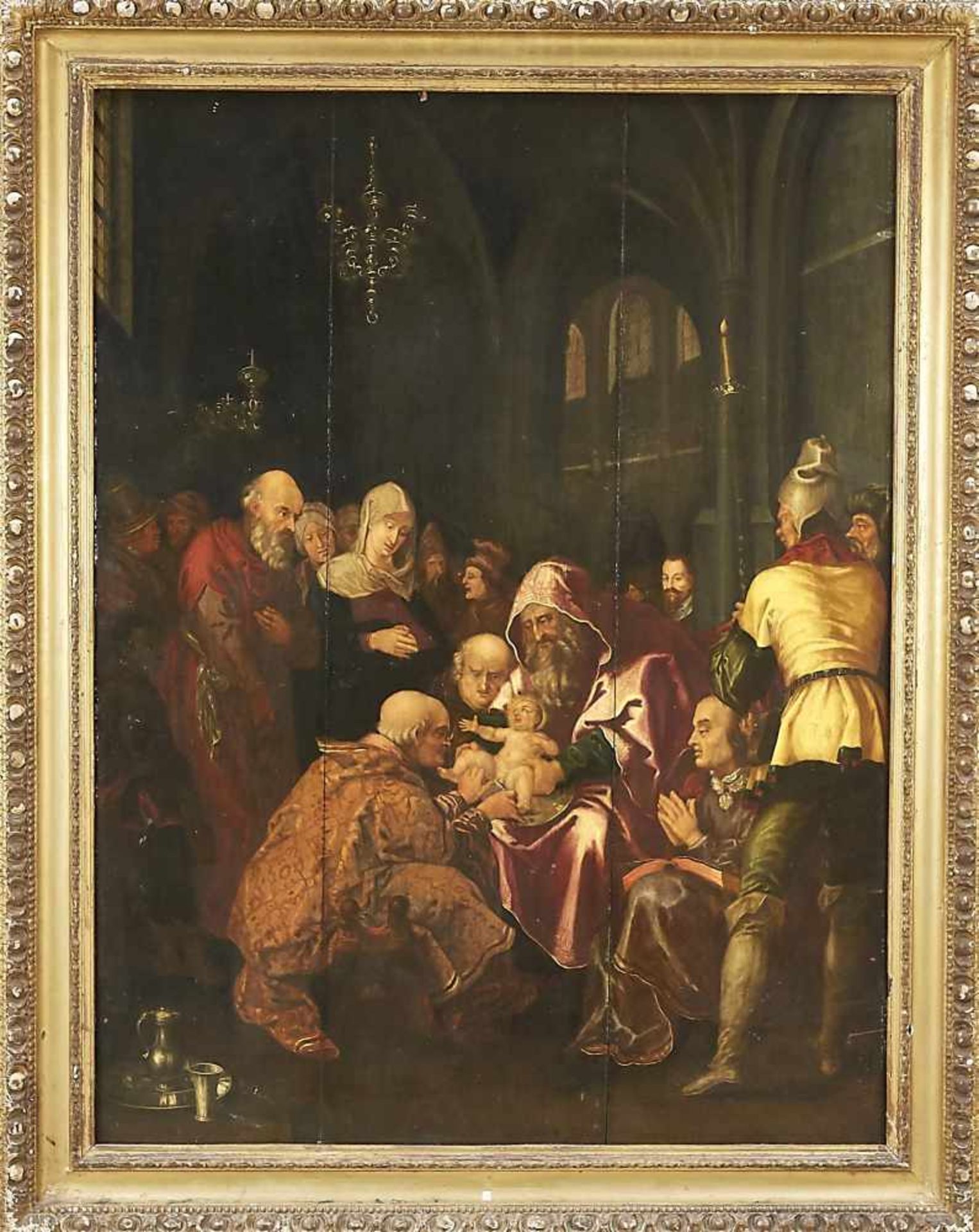 Hendrick Goltzius (1558-1617), nach, "Die Beschneidung Christi", großes Gemälde eines