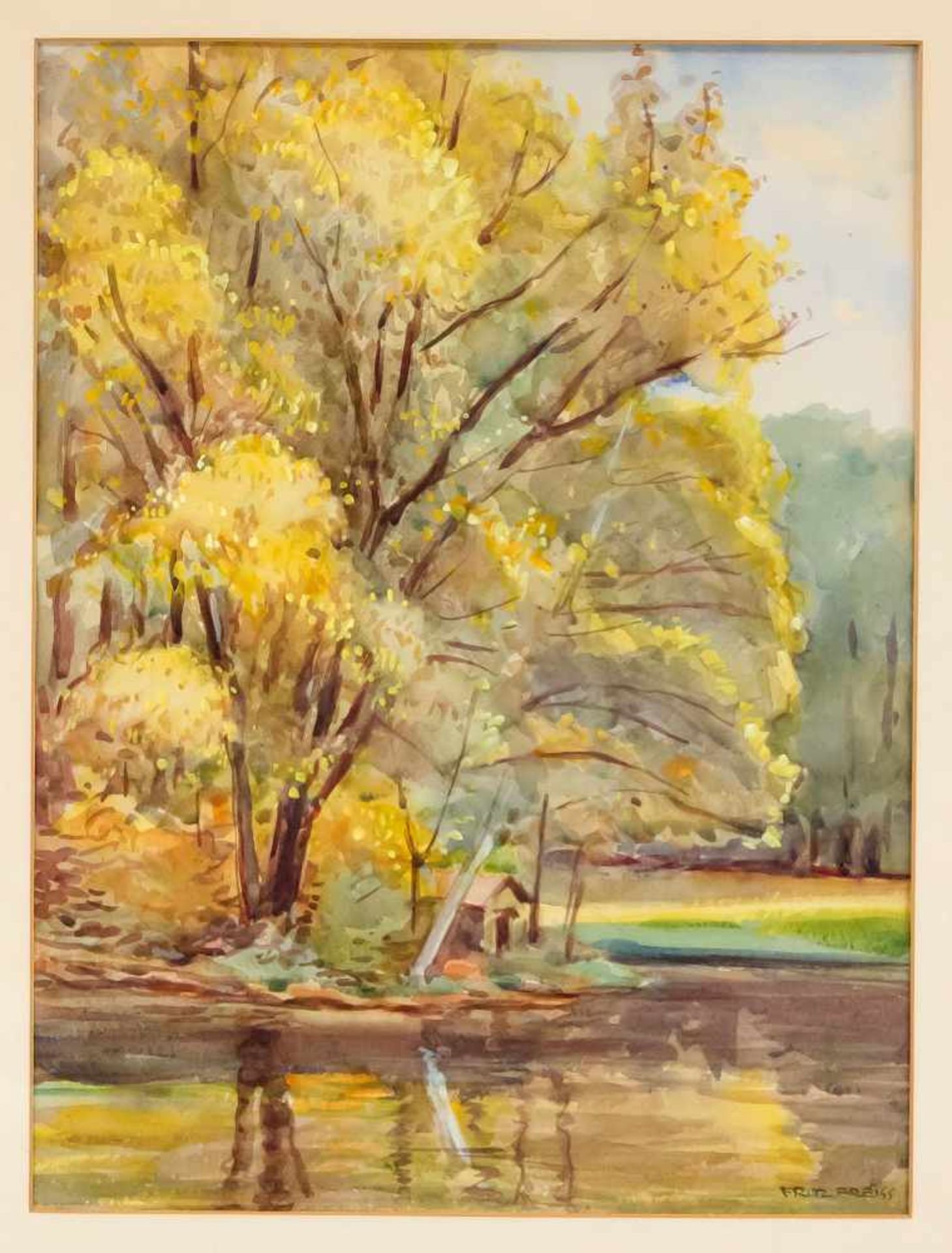 Fritz Preiss (1883-1943), dt. Maler aus Stettin. Konvolut von 4 Aquarellen mit - Bild 2 aus 4