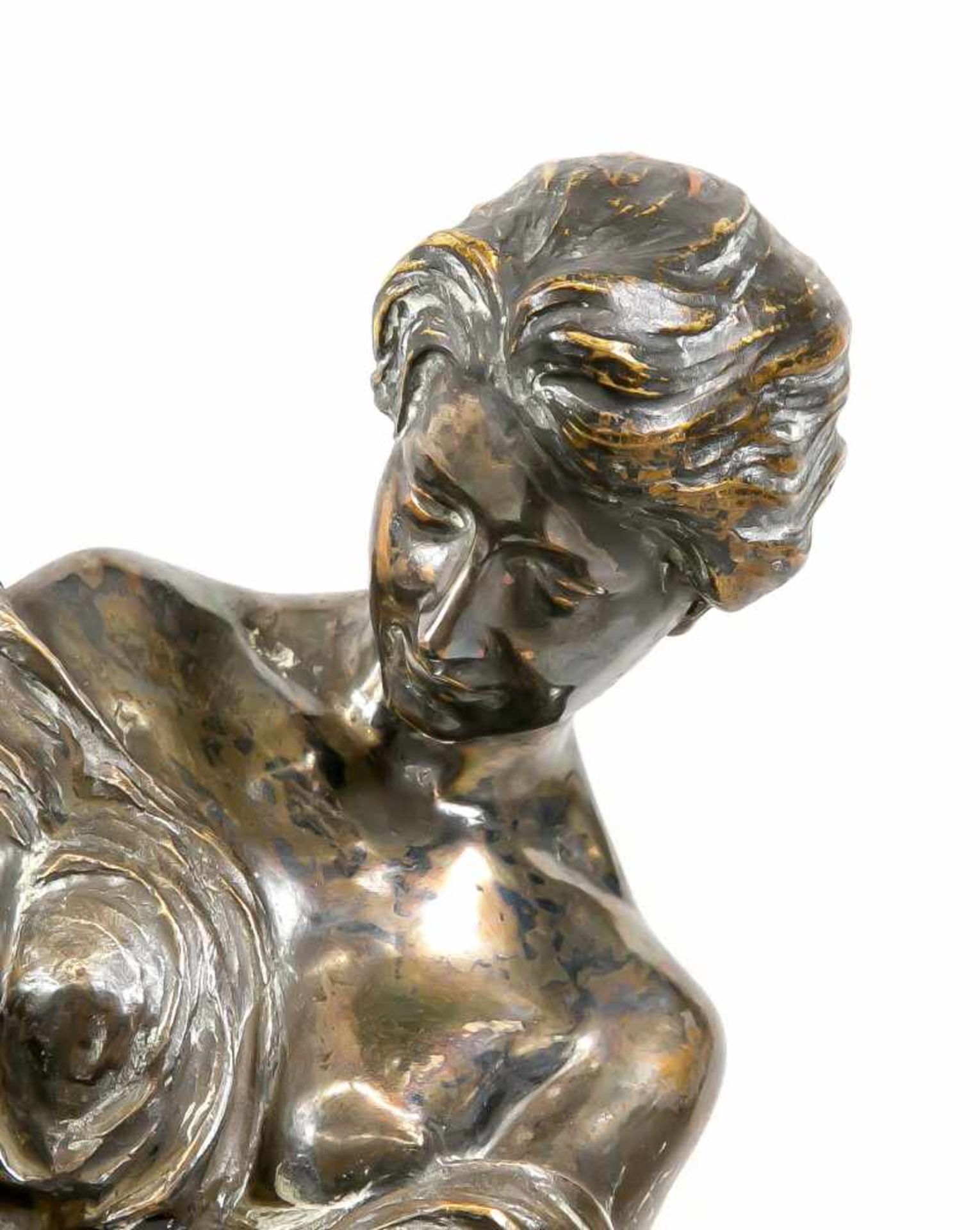 Peter Pöppelmann (1866-1947), "Reigen", Originaltitel, große Bronzegruppe, versilbert und - Bild 3 aus 3