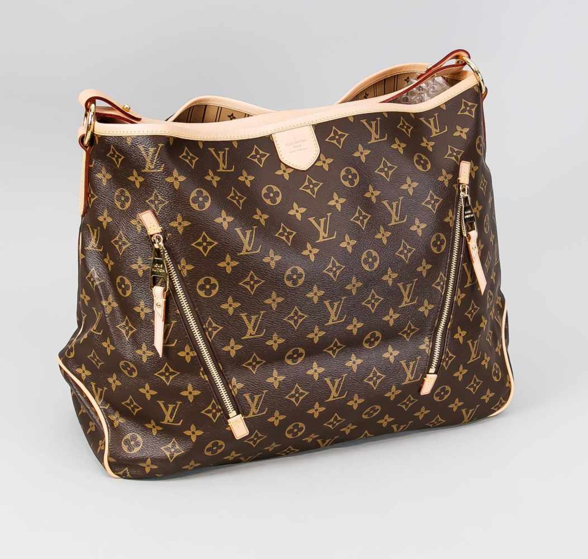 Louis Vuitton Tasche Delightful Monogram Canvas, 20./21. Jh., mit Schulterriemen und 2