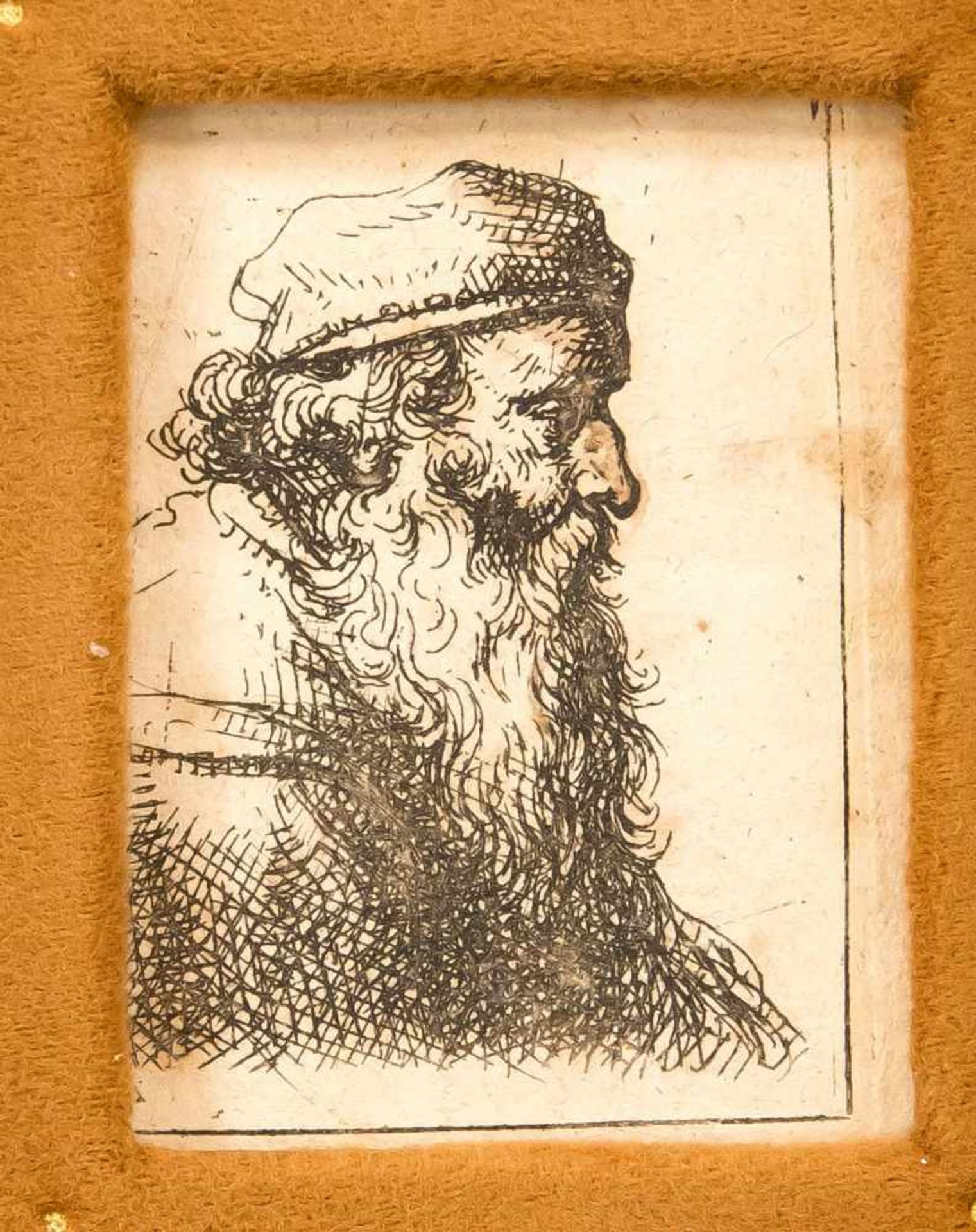 Joseph Georg Winter (1751-1789), Münchner Jagdmaler und Grafiker. Bildnis eines bärtigen