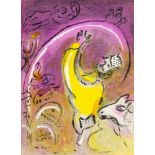 Marc Chagall (1887-1985), zwei Farblithographien, "Salomon". Farblithographie, 1956, WVZ