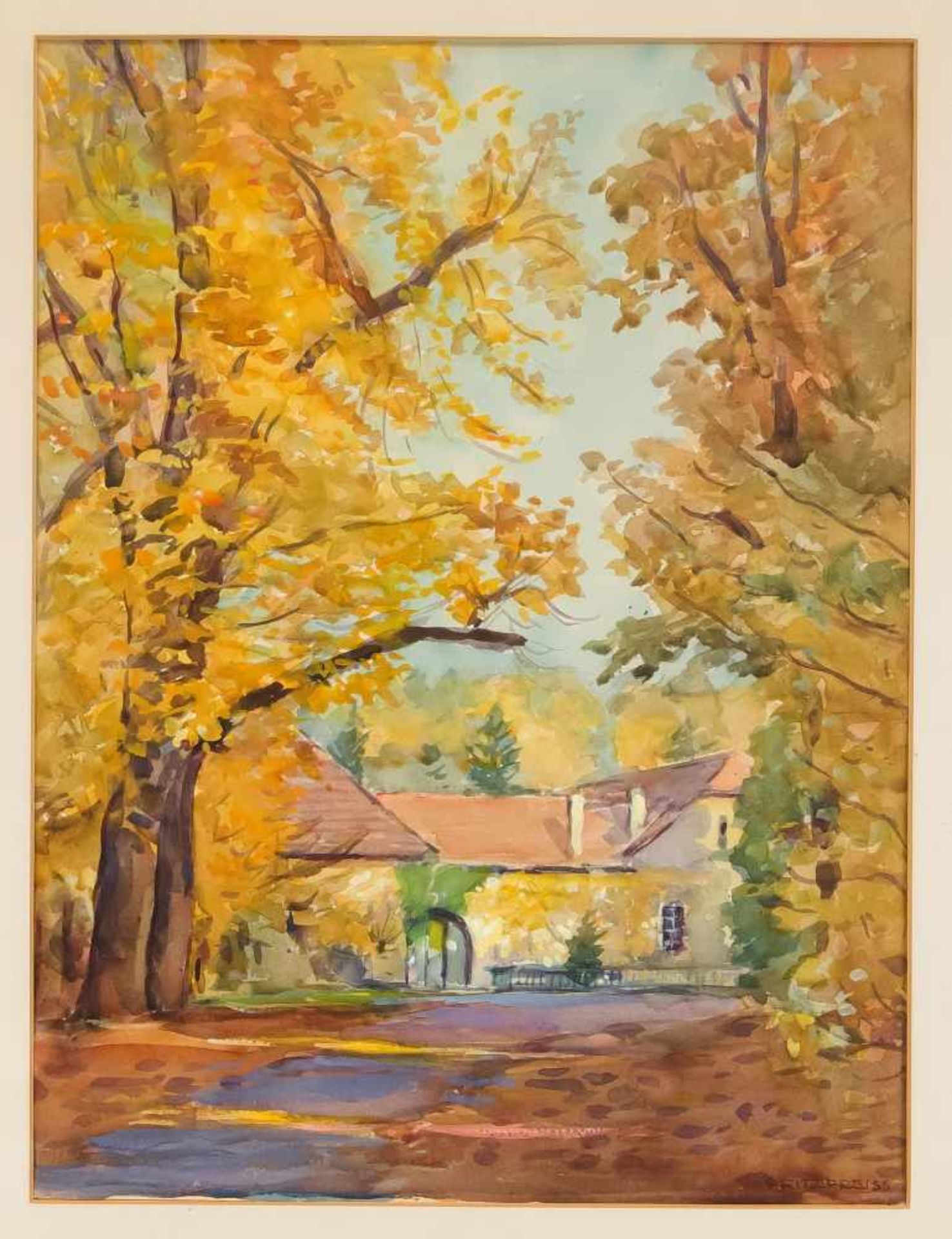 Fritz Preiss (1883-1943), dt. Maler aus Stettin. Konvolut von 4 Aquarellen mit - Bild 3 aus 4