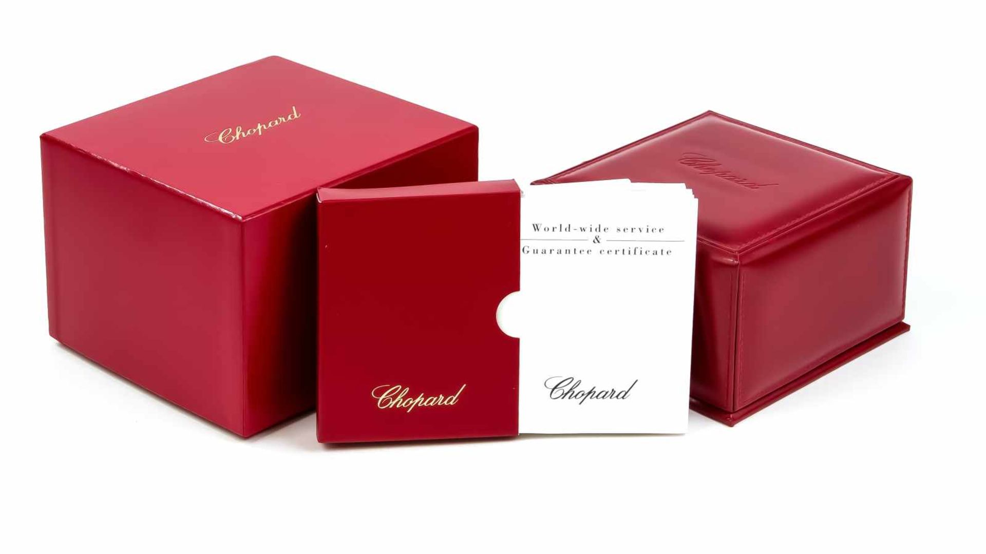 Chopard Damenquarzuhr, ice cube, Mod. 12/7780 aus 2007, 30m WD, Safirglas, rotes Plastik - Bild 3 aus 3