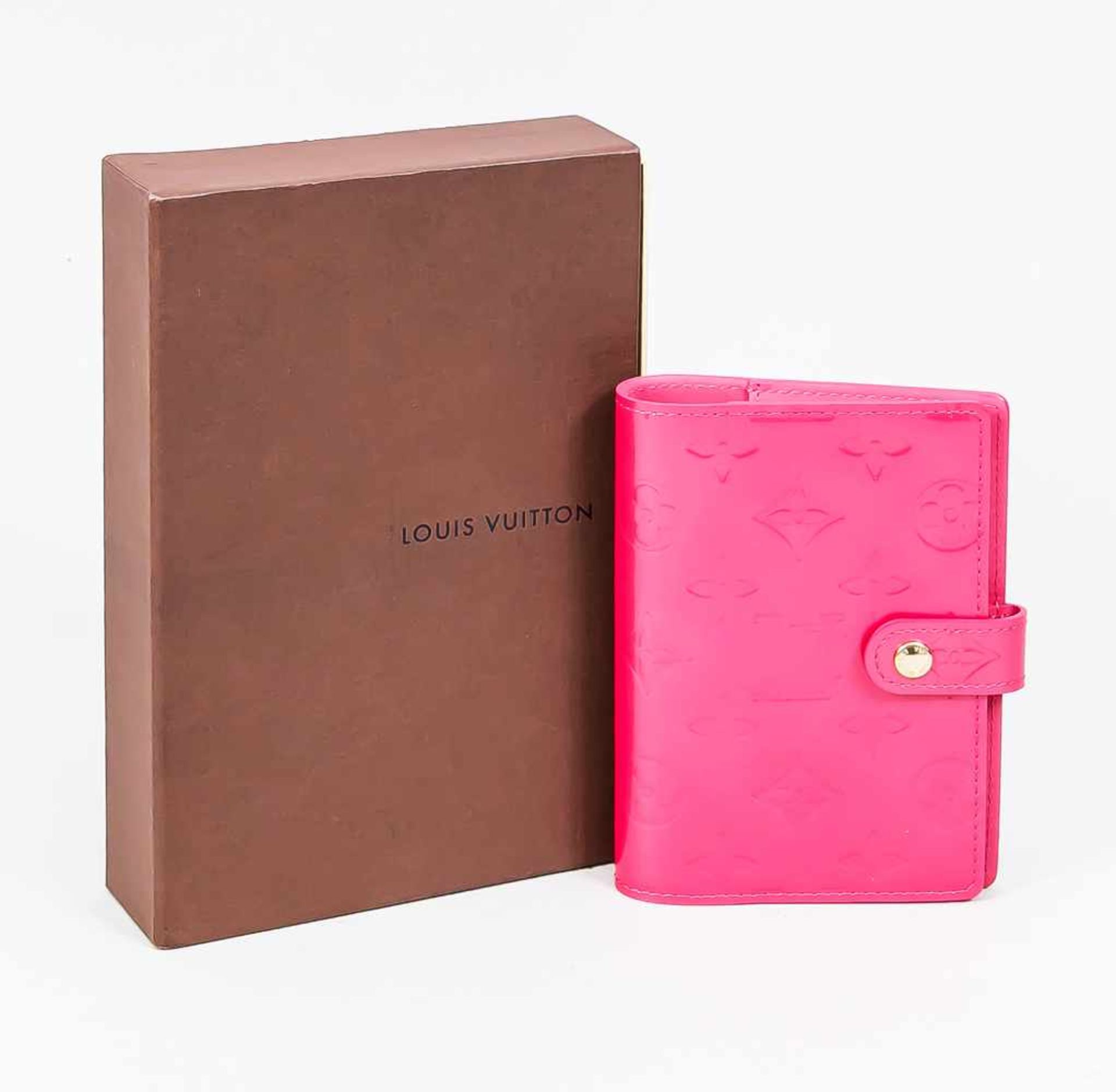 Louis Vuitton Organizer in Monogram Vernis (Pink), 20./21. Jh. Mit Druckknopf. Innen mit