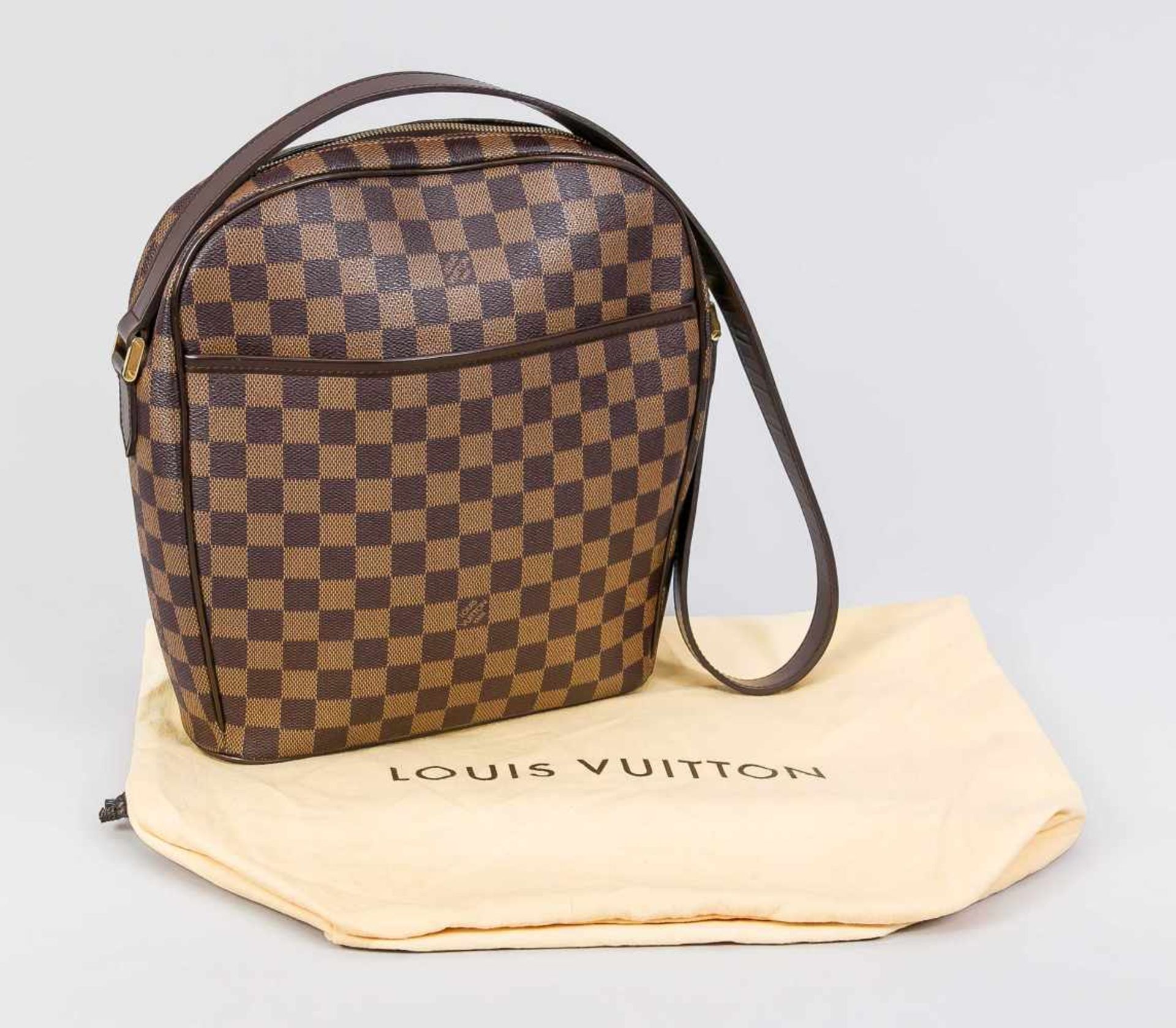 Handtasche Louis Vuitton, Damien Ebene Canvas, 20./21. Jh., Innenfutter Wildleder,