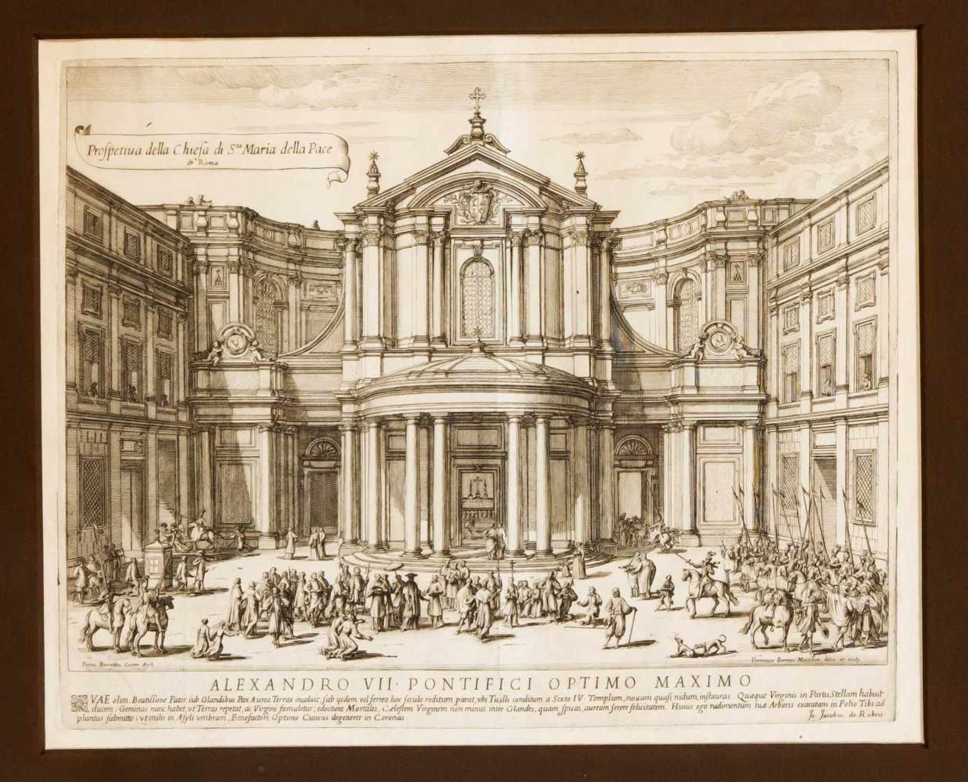 Jacobus de Rubeis (1626-1691), Ansicht der Kirche Santa Maria della Pace in Rom