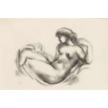 Aristide Maillol (1861-1944), Dialoges des Courtisanes - weiblicher Akt, Lithographie,