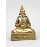 Tsongkhapa (Buddhistischer Reformator des 14./15. Jh.), China/Tibet, wohl 19. Jh. Bronze