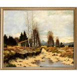Karl Schaette (1884-1951), Münchner Landschaftsmaler, Moor in den Voralpen, Öl auf Lwd.,