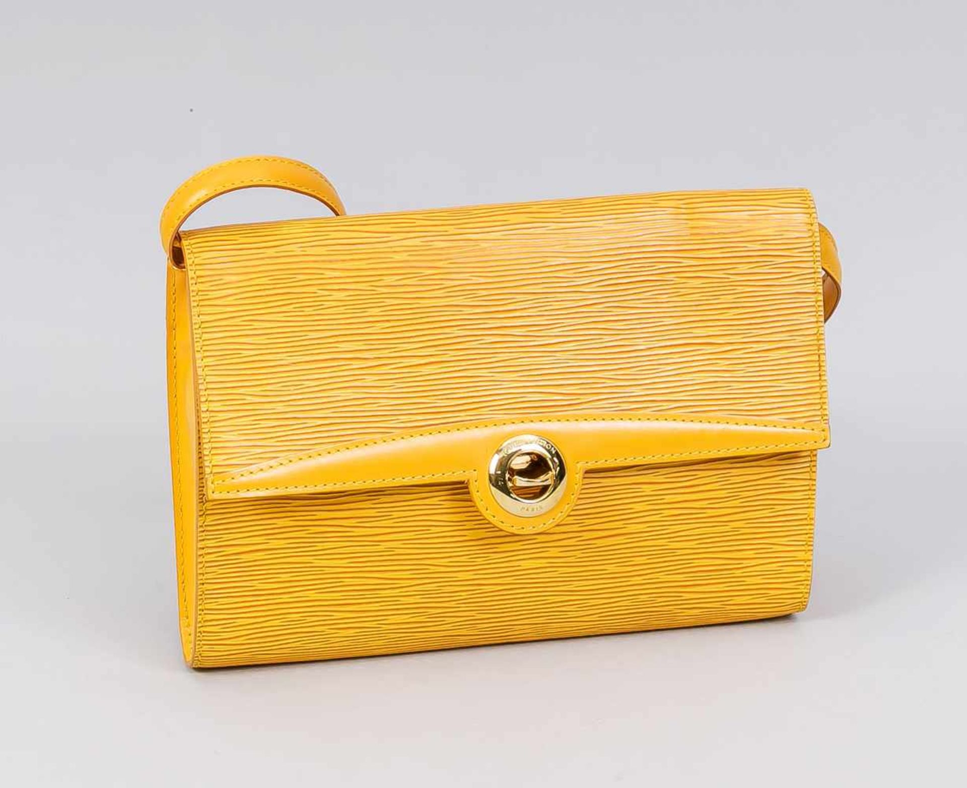 Handtasche Louis Vuitton Epi in Gelb, 20./21. Jh., vergoldete Schließe, schmaler Riemen,