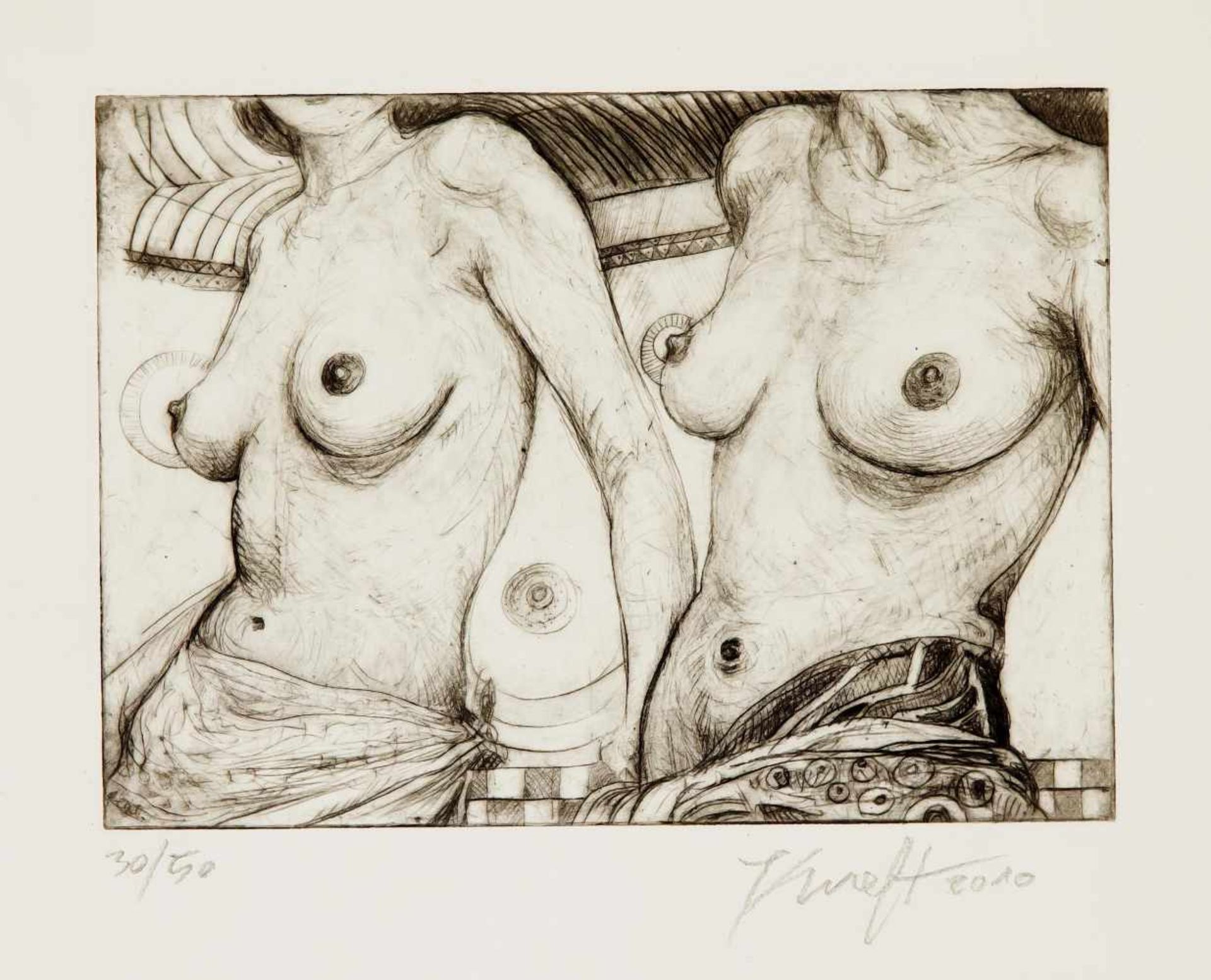 Konvolut Erotik - 4 Grafiken des 19./20. Jh., Mariette Lydis (1894-1970), expressive - Bild 2 aus 4