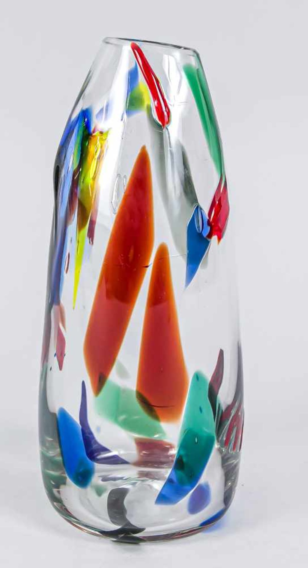 Vase, wohl Italien, 2. H. 20. Jh., Murano, runder Stand, Korpus mit sich verjüngender