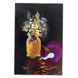 Georges Braque (1882-1963), zwei Farblithographien: Blumenvase mit Malerpalette auf