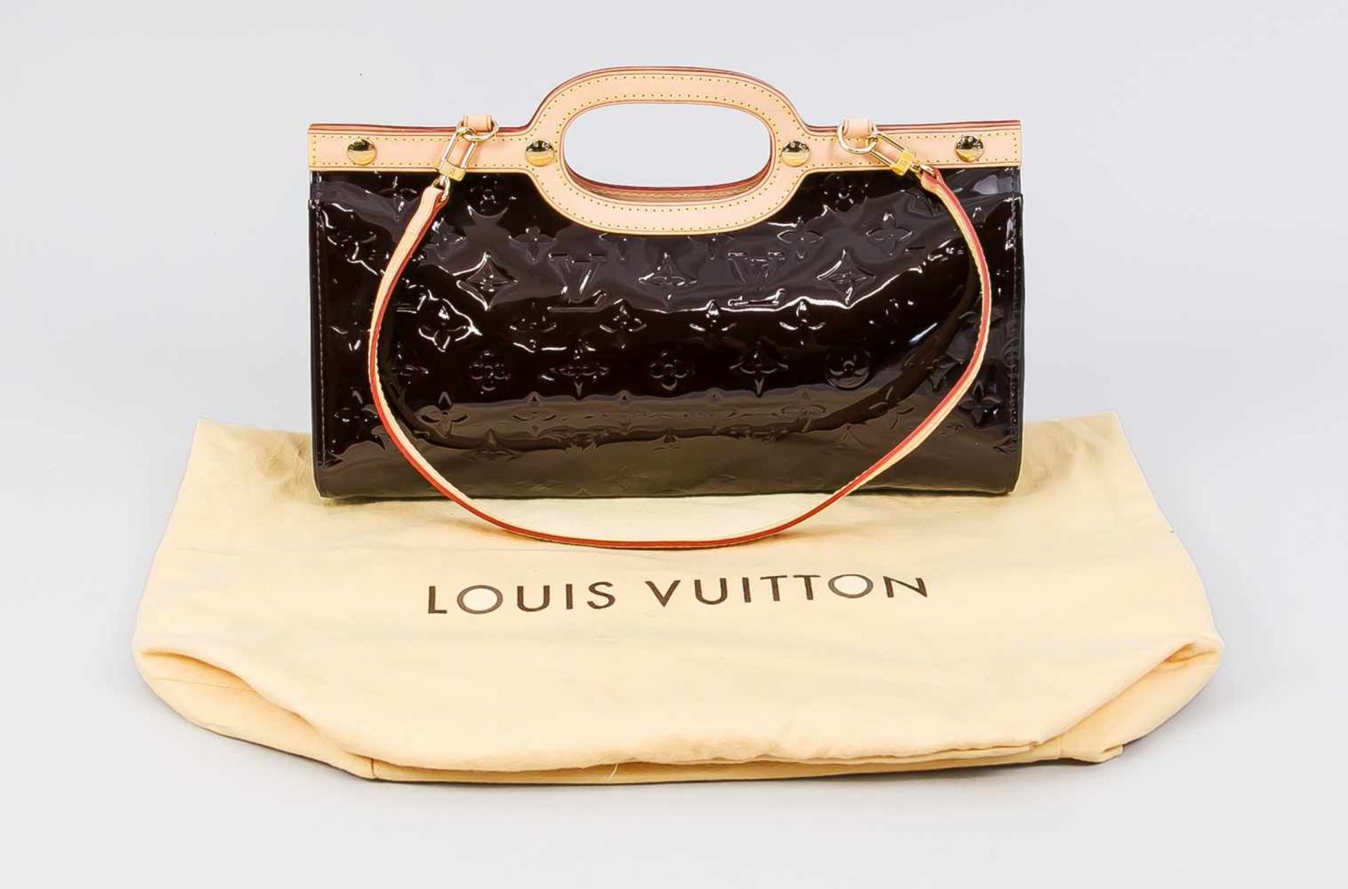 Handtasche Louis Vuitton, 20./21. Jh., Monogram Vernis. Verschluss mit Druckknöpfen,