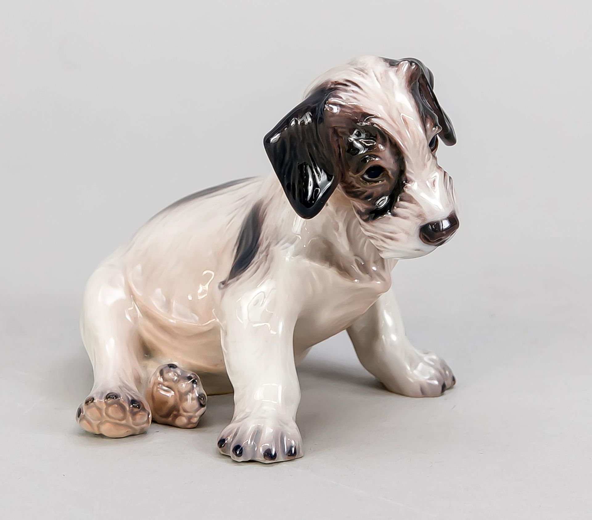 Foxterrier-Welpe, Dahl Jensen, Kopenhagen, Marke nach 1925, 1. W., Modellnr. 1008,