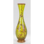 Jugendstil-Vase, Frankreich (?), um 1900, runder Stand, bauchiger geschweifter Korpus,