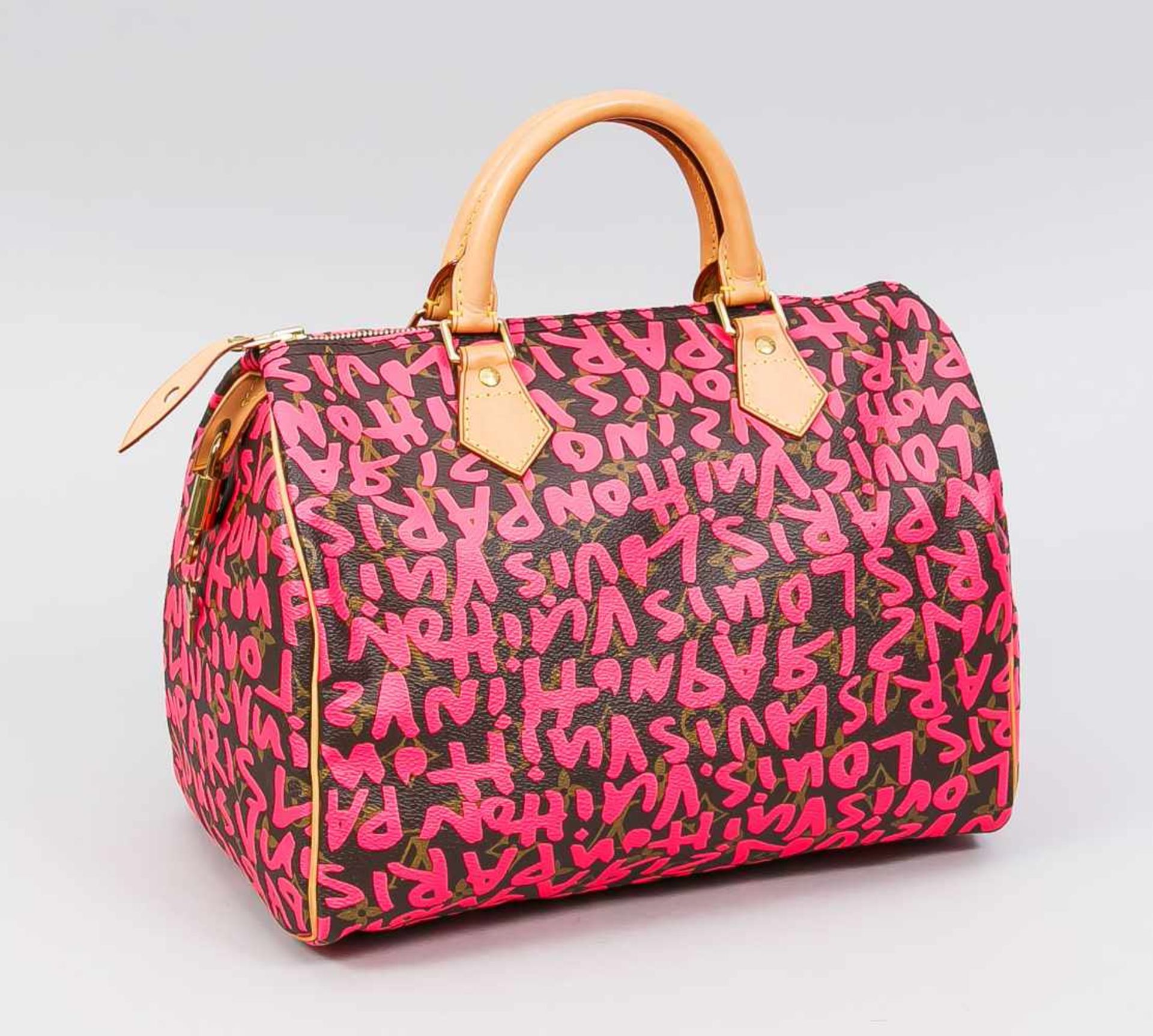 Louis Vuitton Limited Edition orange Graffiti Stephen Sprouse, 21. Jh. Reißverschluss,