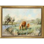Willem Hamel (1860-1924), Pferd mit Fohlen, Öl auf Lwd., sign. u. re. "W. Hamel", 52 x 70