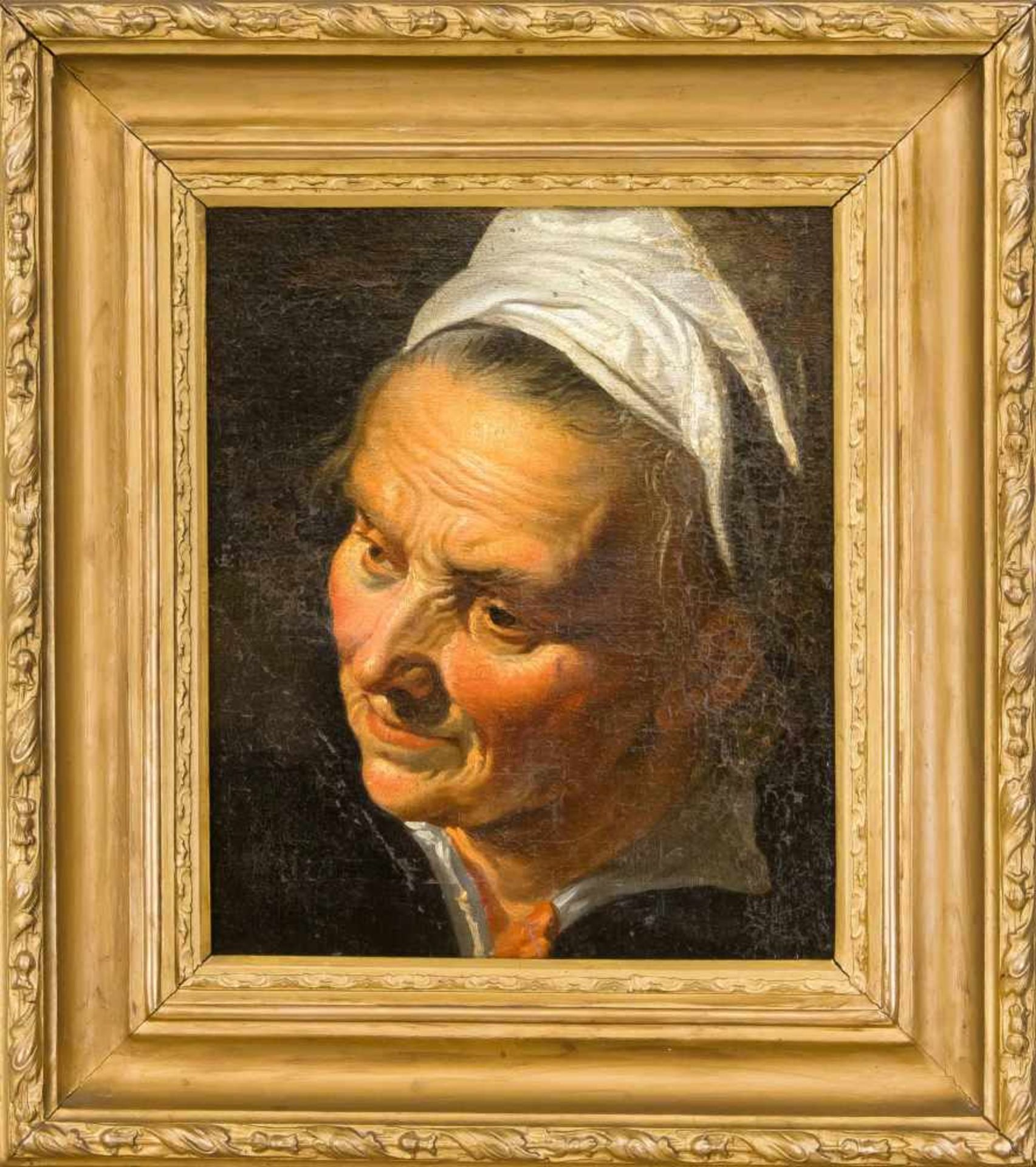 Bildnismaler des 18. Jh., Portrait einer älteren Frau nach links blickend, Öl auf Lwd. auf