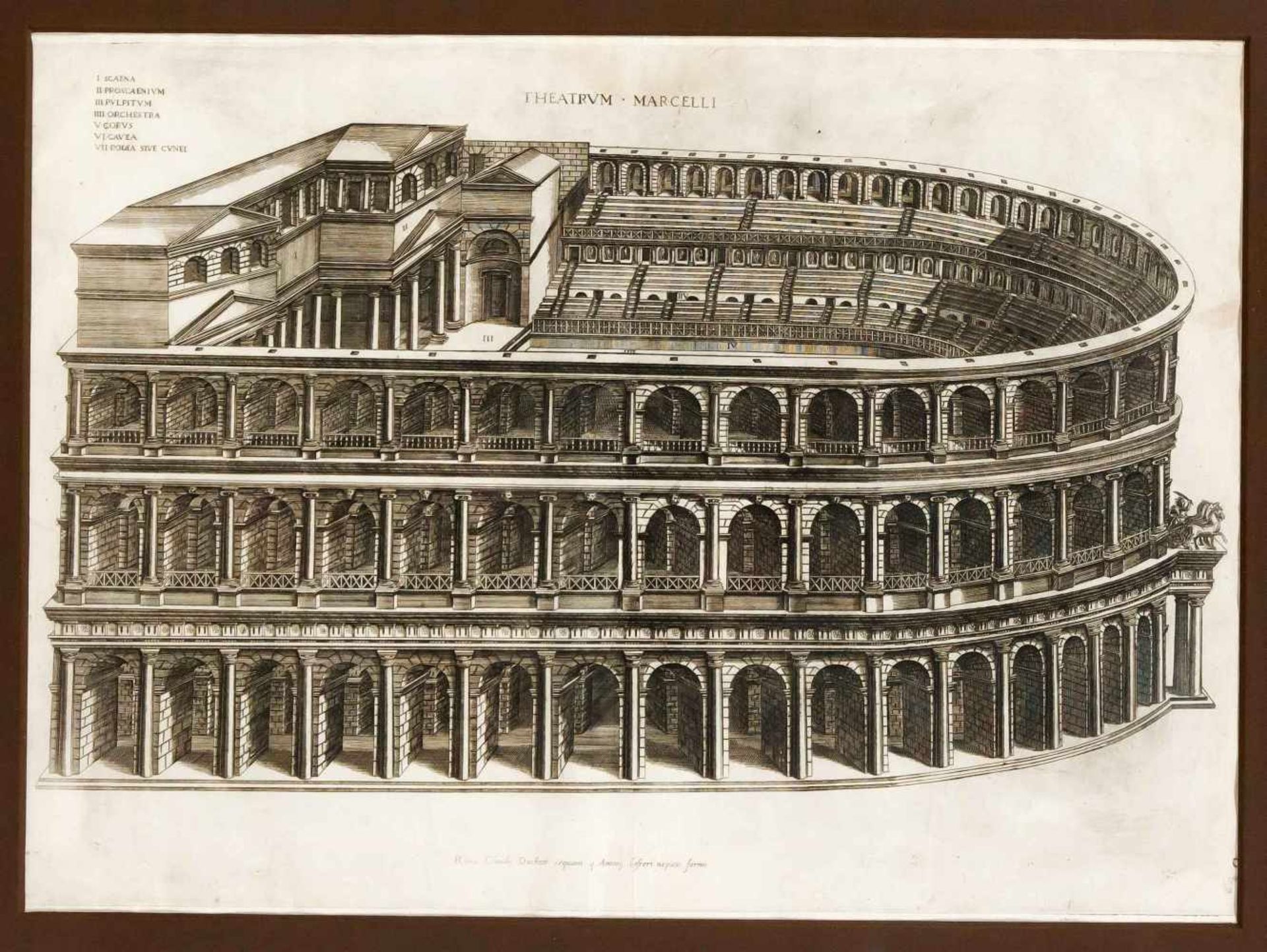 Zwei Stiche aus dem "Speculum Romanae Magnificentiae" von Lafreri: "Theatrum Marcelli", - Bild 2 aus 2