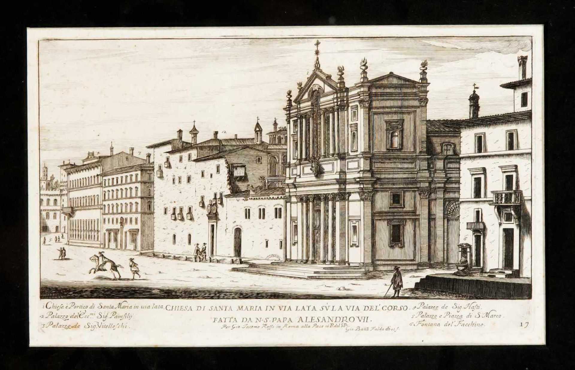 Giovanni Giacomo de Rossi (1627-1691) nach Giovanni Battista Falda (1648-1678), zwei