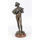 Paul Dubois (1827-1905), frz. Bildhauer, 'Florentinischer Sänger', stehender Jüngling in