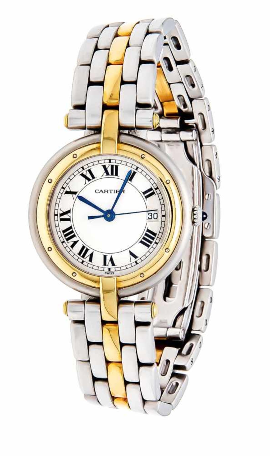 Cartier Phanthere Vendome Lady, Quarz, Stahl / Gold, Ref. 183964, versilbertes Zifferblatt