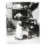 Heinrich Zille (1858-1929), Aktmodell im Atelier, Fotographie aus dem Nachlass, Abzug von