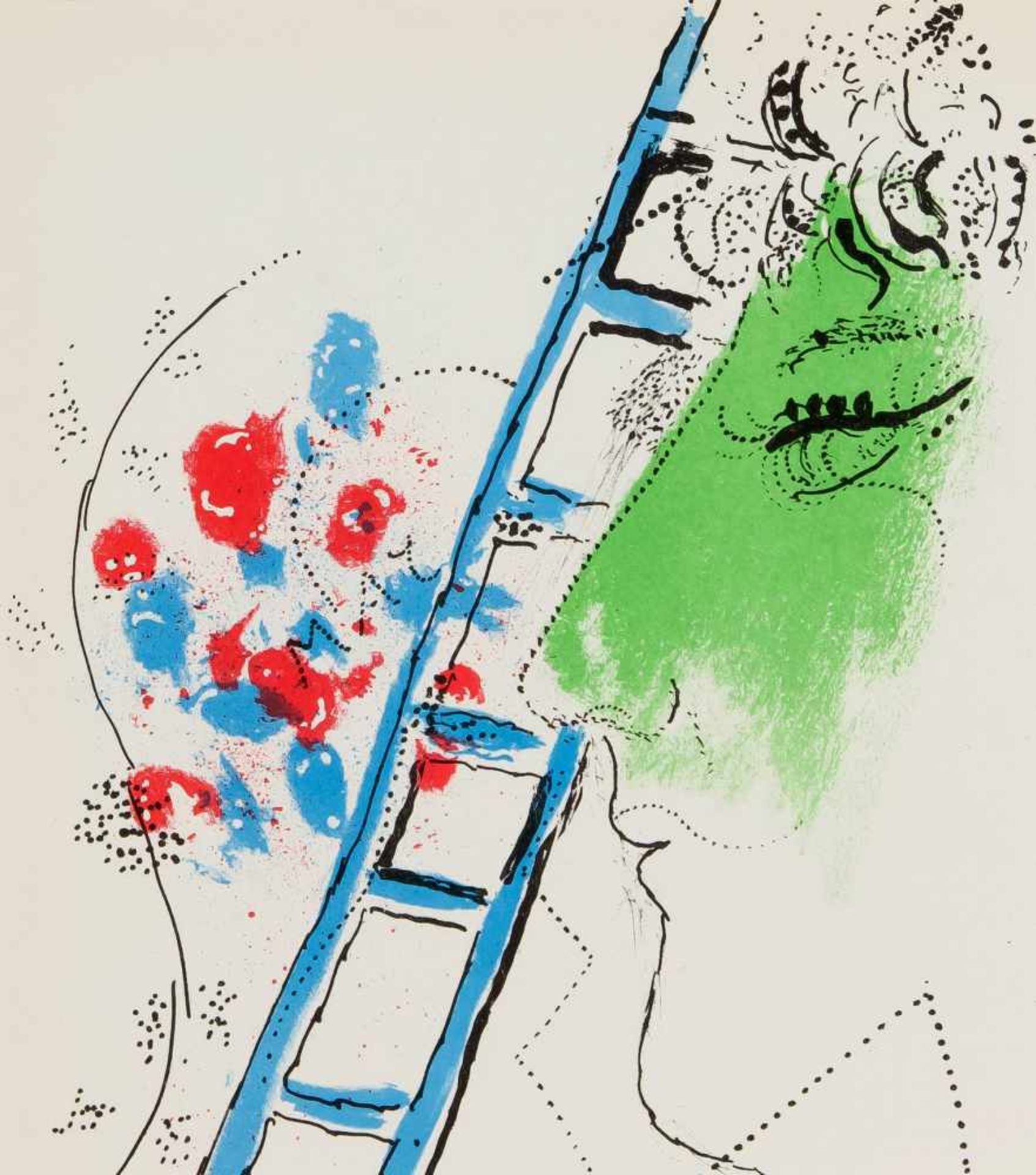 Marc Chagall (1887-1985), zwei Farblithographien, "Salomon". Farblithographie, 1956, WVZ - Bild 2 aus 2