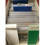 BOX WITH EX DEALERS POSTCARD STOCK: VARIOUS FOREIGN INCLUDING EGYPT, NEW ZEALAND, ISLANDS ETC. (APPR