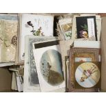 BOX OF MAINLY VICTORIAN GREETINGS CARDS (APPROX. 120)