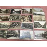 SUSSEX: MIXED RP POSTCARDS INCLUDING HAND CROSS VANGUARD MOTOR BUS ACCIDENT (3), BEXHILL, CROWBUROUG